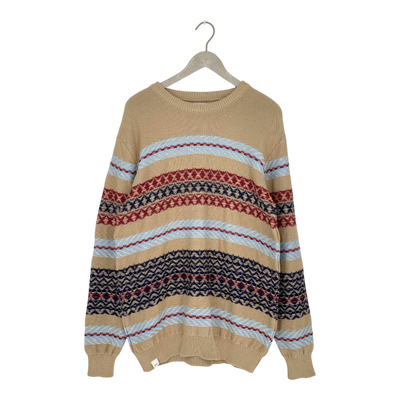 Makia houonds knit sweater, stripes | man M