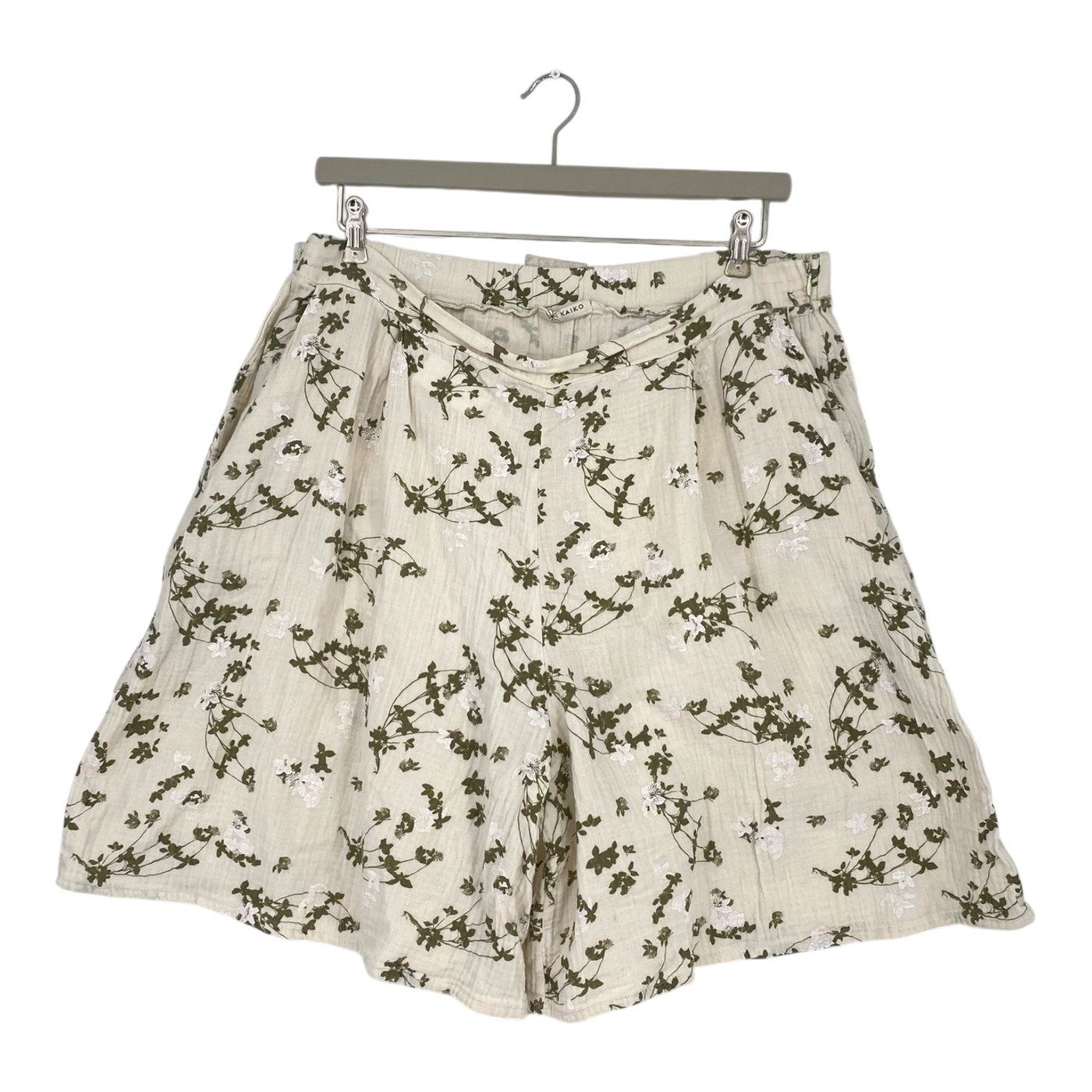 Kaiko wide leg muslin shorts, clover blossom | woman XL