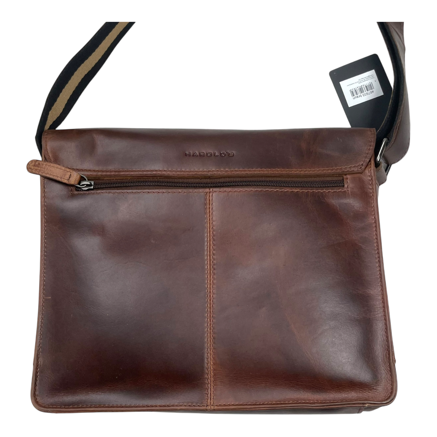 Harold's Bags leather campo messenger bag M, dark brown