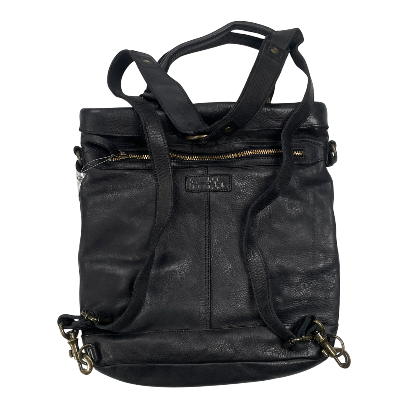 Harold's Bags leather backpack/crossbody bag, black