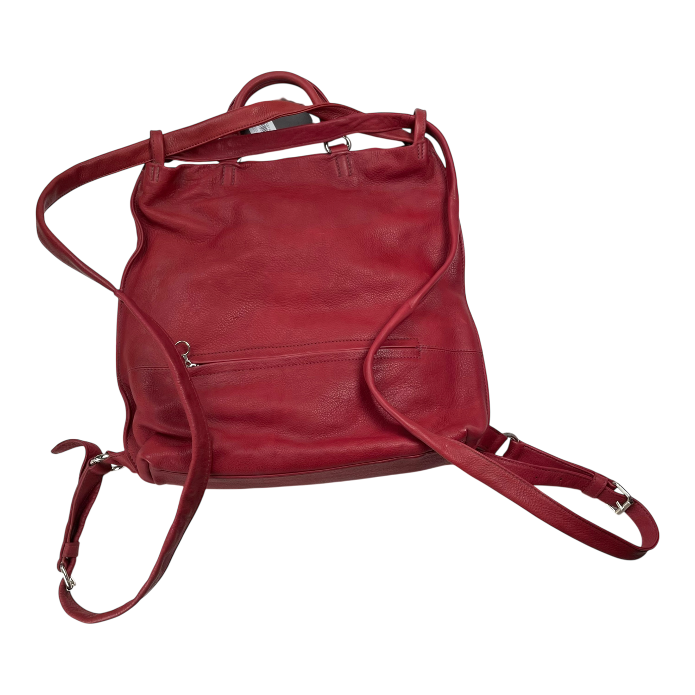 Harold's Bags leather shoulder bag/backpack, red