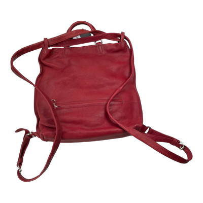 Harold's Bags leather shoulder bag/backpack, red