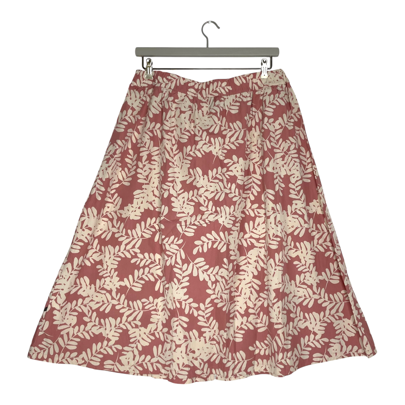 Kaiko woven button skirt, leaf | woman XL