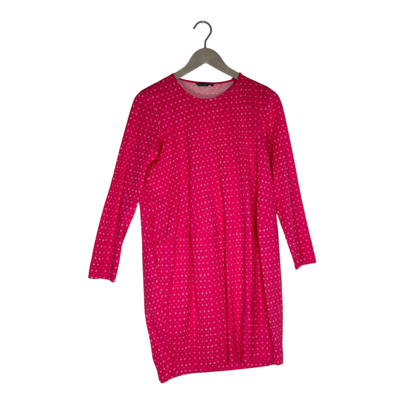 Marimekko pussukka muija dress, hot pink, white dots | woman S