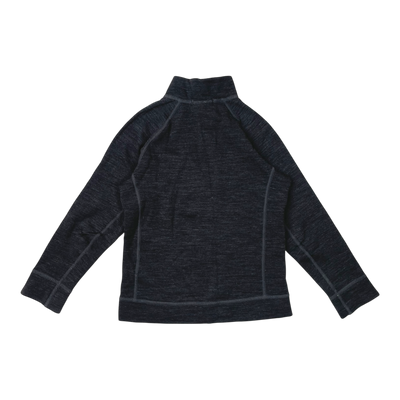 Reima wool mix zip sweater, dark grey | 122cm