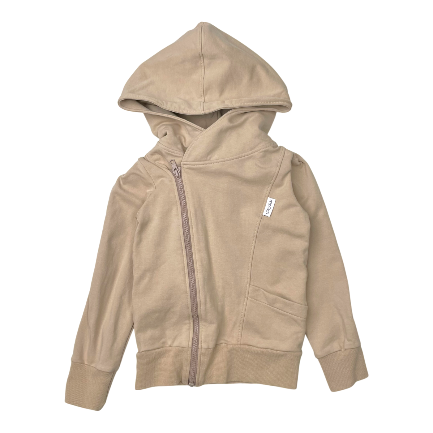 Gugguu zipper hoodie, tan | 104cm