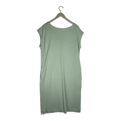 North Outdoor short sleeve merino dress, tea green | woman XXL