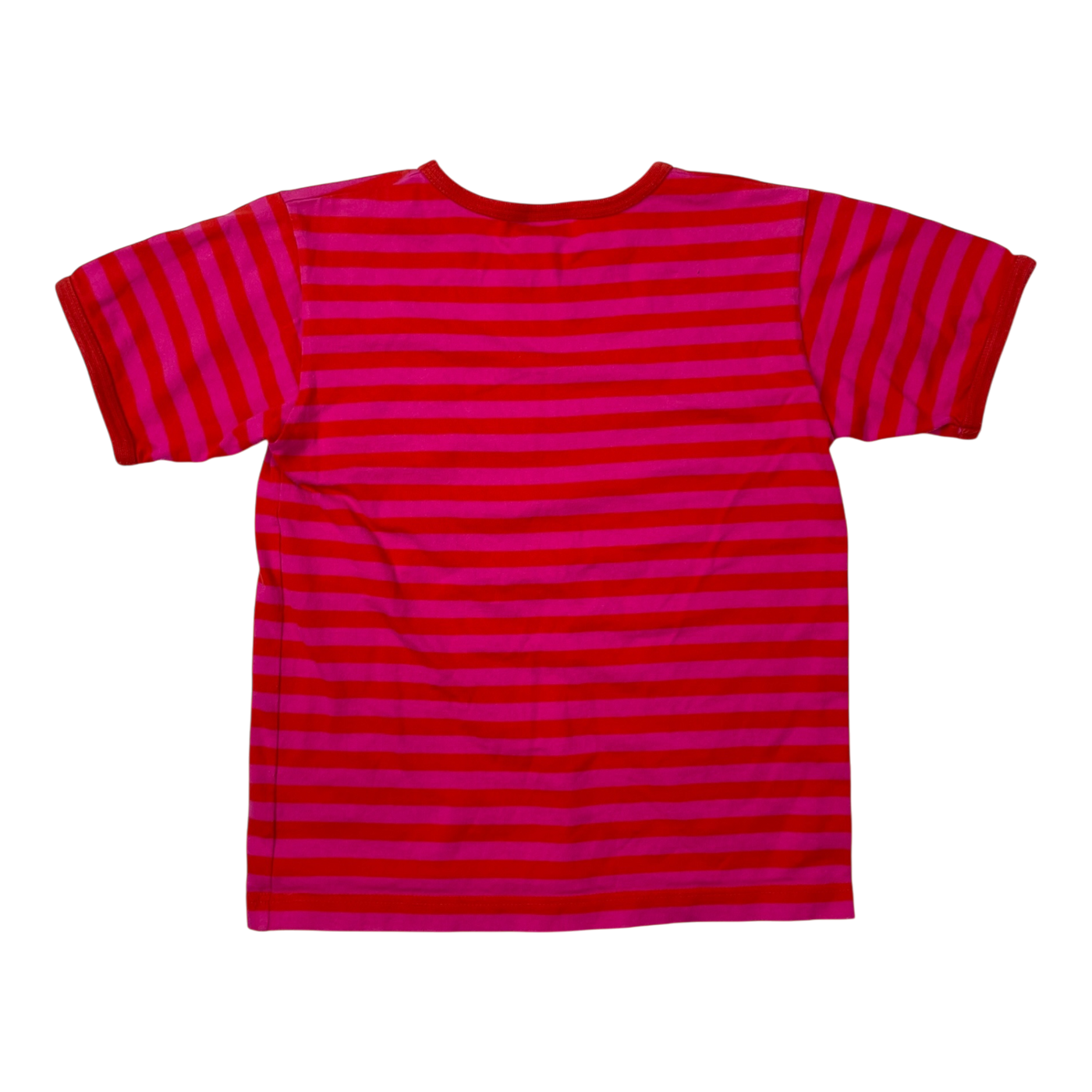 Marimekko stripe t-shirt, pink and red | 120cm