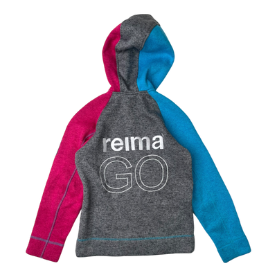 Reima fleece zip hoodie, multicolor | 140cm