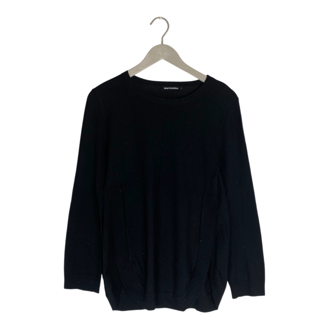 Marimekko eliisia knitted wool sweater, black | woman S