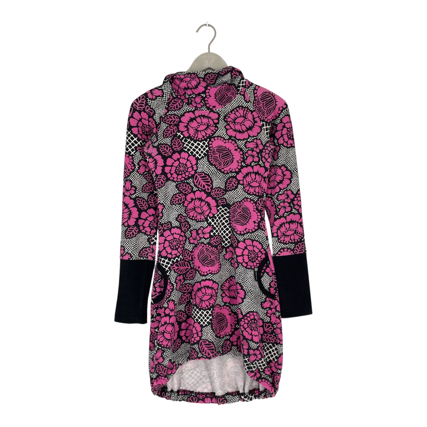 Ommellinen hoodie tunic, flowers | woman S