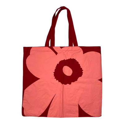 Marimekko canvas logo bag, red | onesize