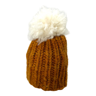 Myssyfarmi pom beanie, caramel brown | onesize