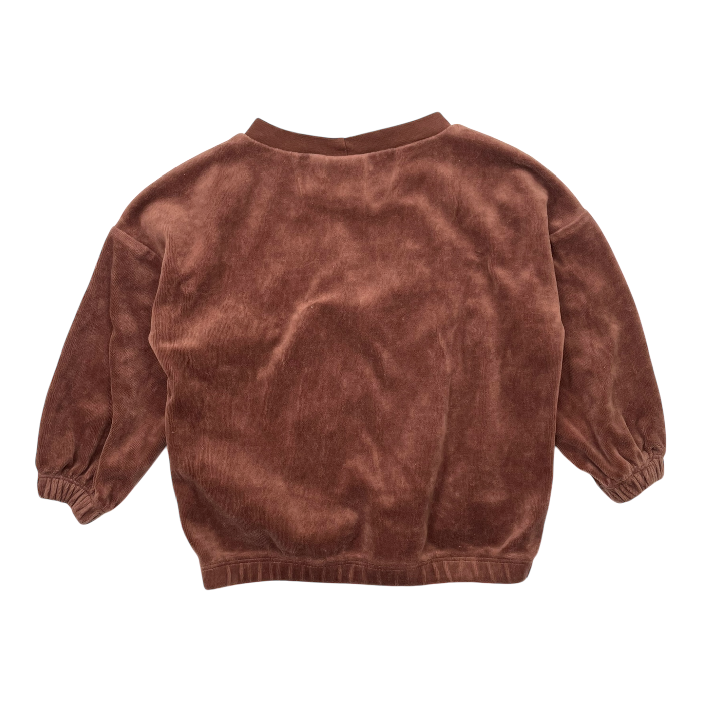 Mainio velour shirt, brown | 86/92cm