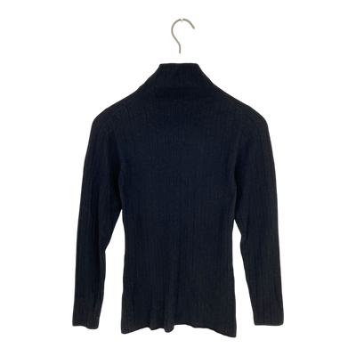 Kaiko turtle neck wool / cashmere knit, black | woman XS