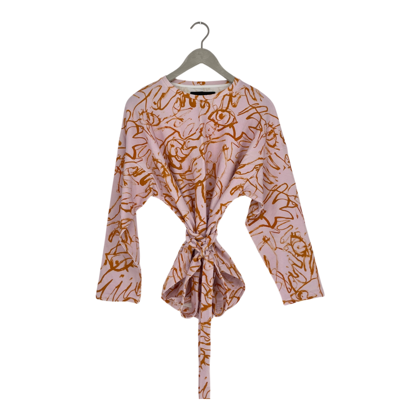Vimma wrap shirt, pink orange | onesize