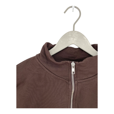 Toive half-zip sweatshirt, dark brown | unisex XL