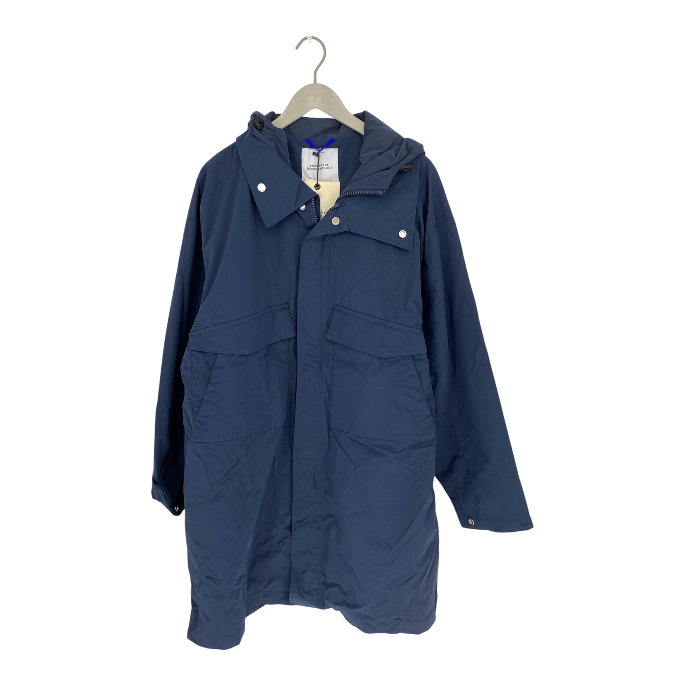 Embassy of Bricks and Logs teabeak parka, navy blue | unisex L