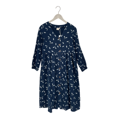 Kaiko muslin button dress, indigo wind | woman S