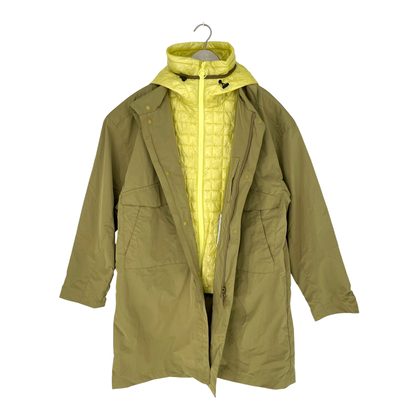 Embassy of Bricks and Logs khari rain coat, green | unisex L