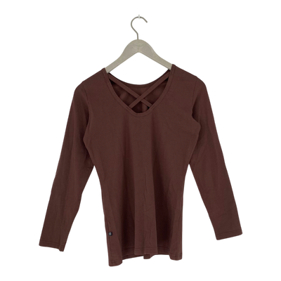 Kaiko cross shirt, coffee | woman S