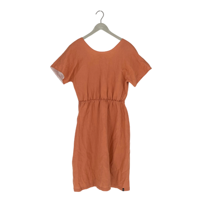 Kaiko linen wrap dress, coral | woman S