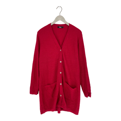 Alpa alpaca drizzle cardigan, red | woman XL