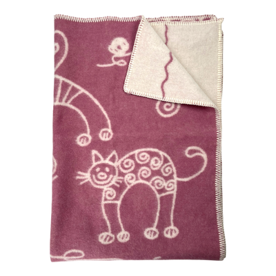 Lapuan Kankurit wool blanket, pink/white