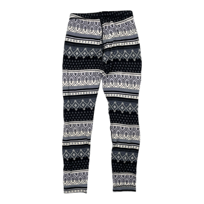 Reima taitoa wool baselayer set, black/white | 130cm