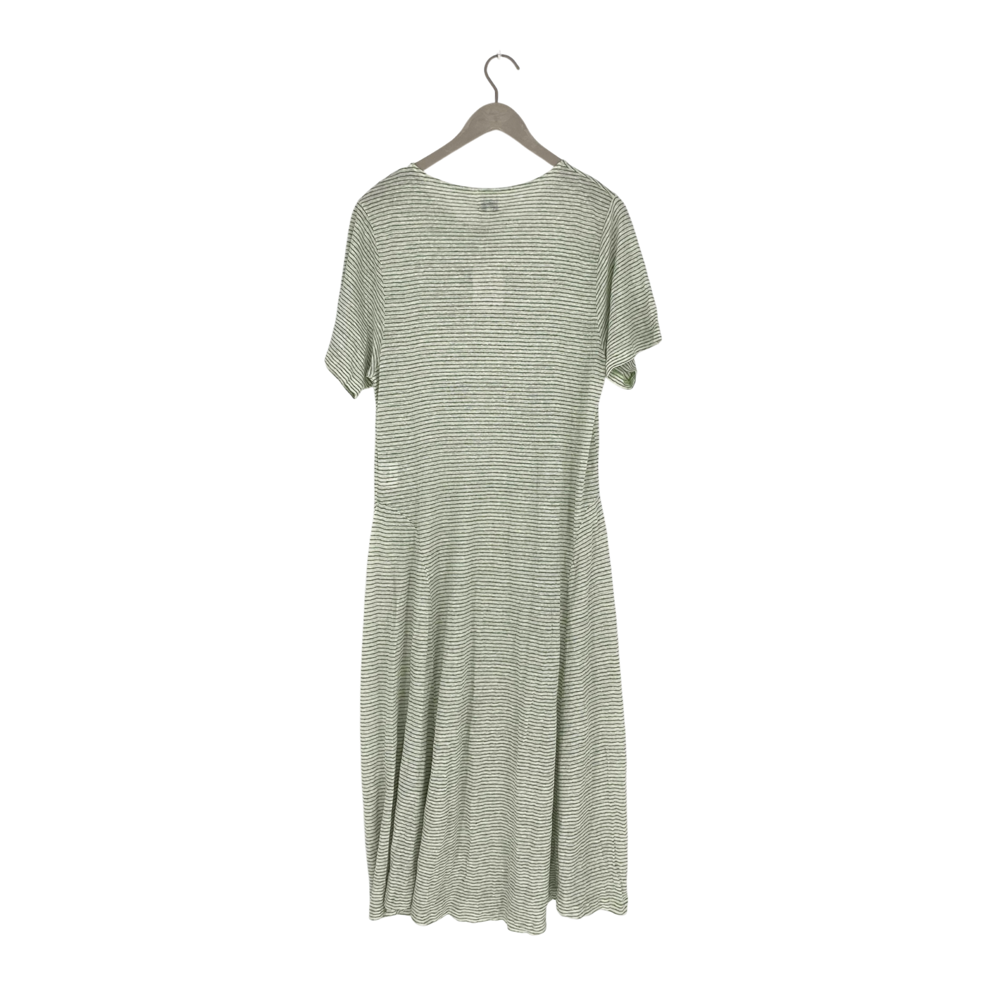 Maska linen dress, green stripe | woman S