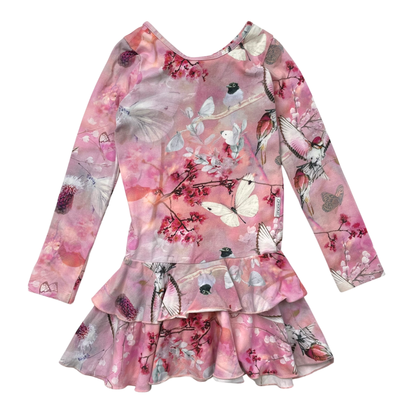Gugguu frilla dress, flowers | 104cm