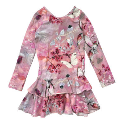 Gugguu frilla dress, flowers | 104cm