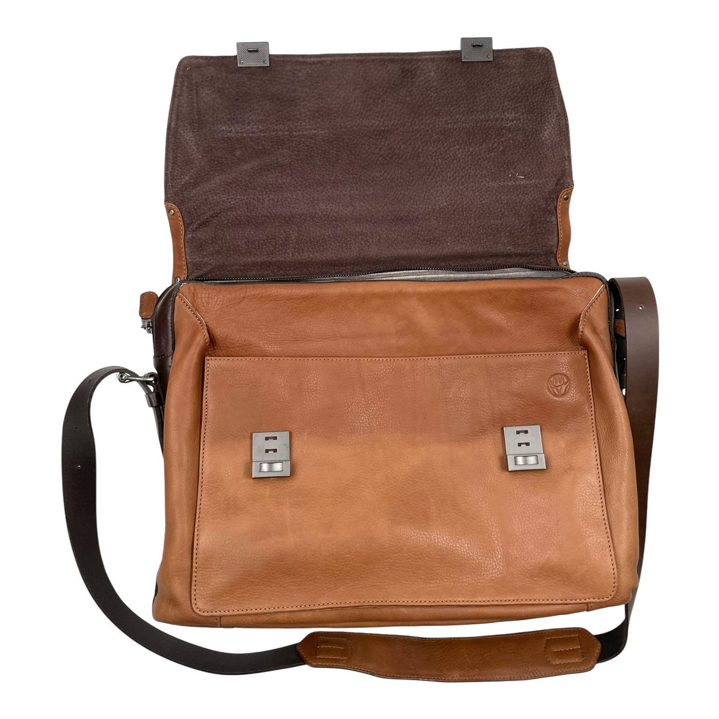 Harold's Bags ivy lane briefcase bag, cognac