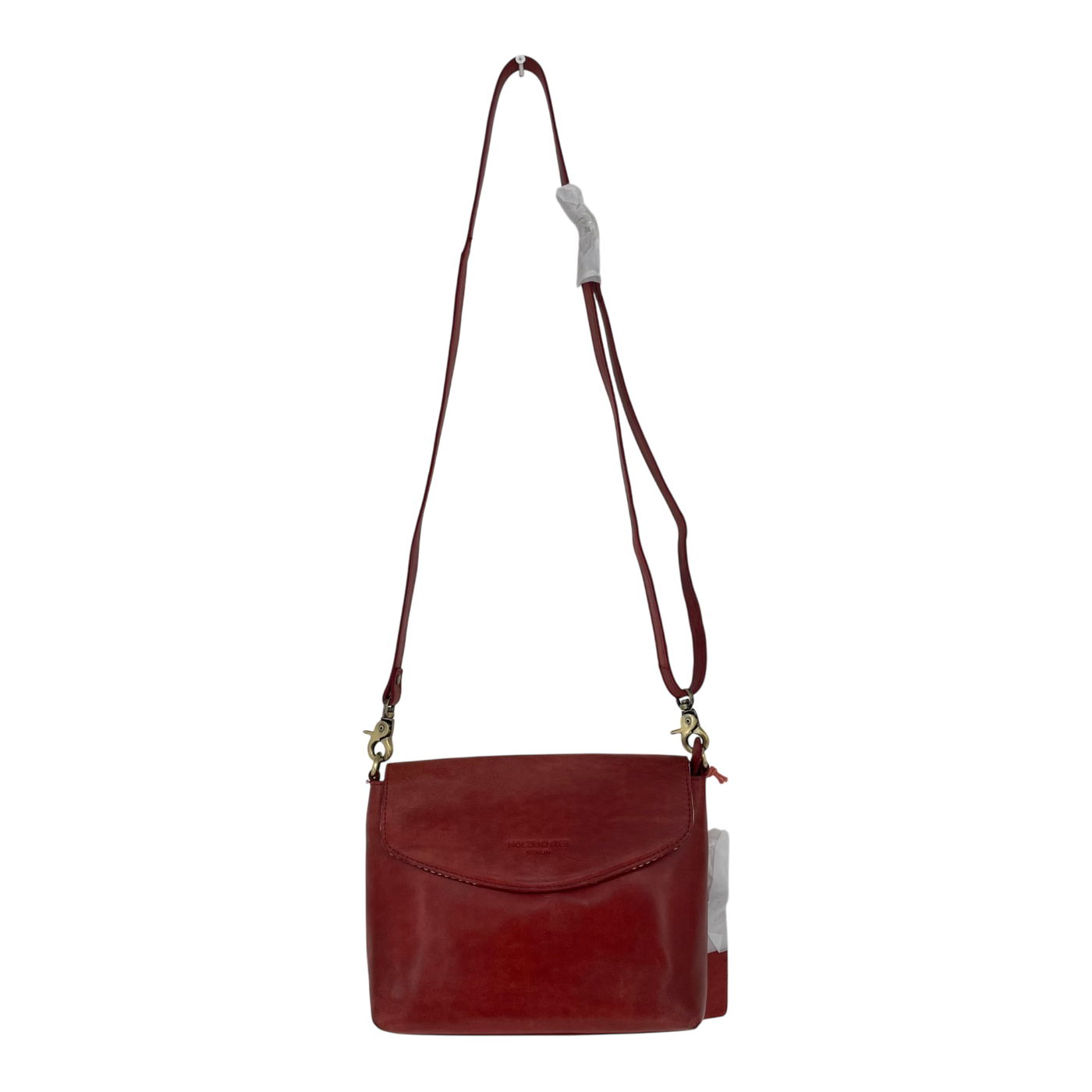 Holzrichter leather shoulder bag, red