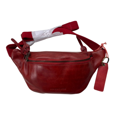 Holzrichter leather bum bag, red