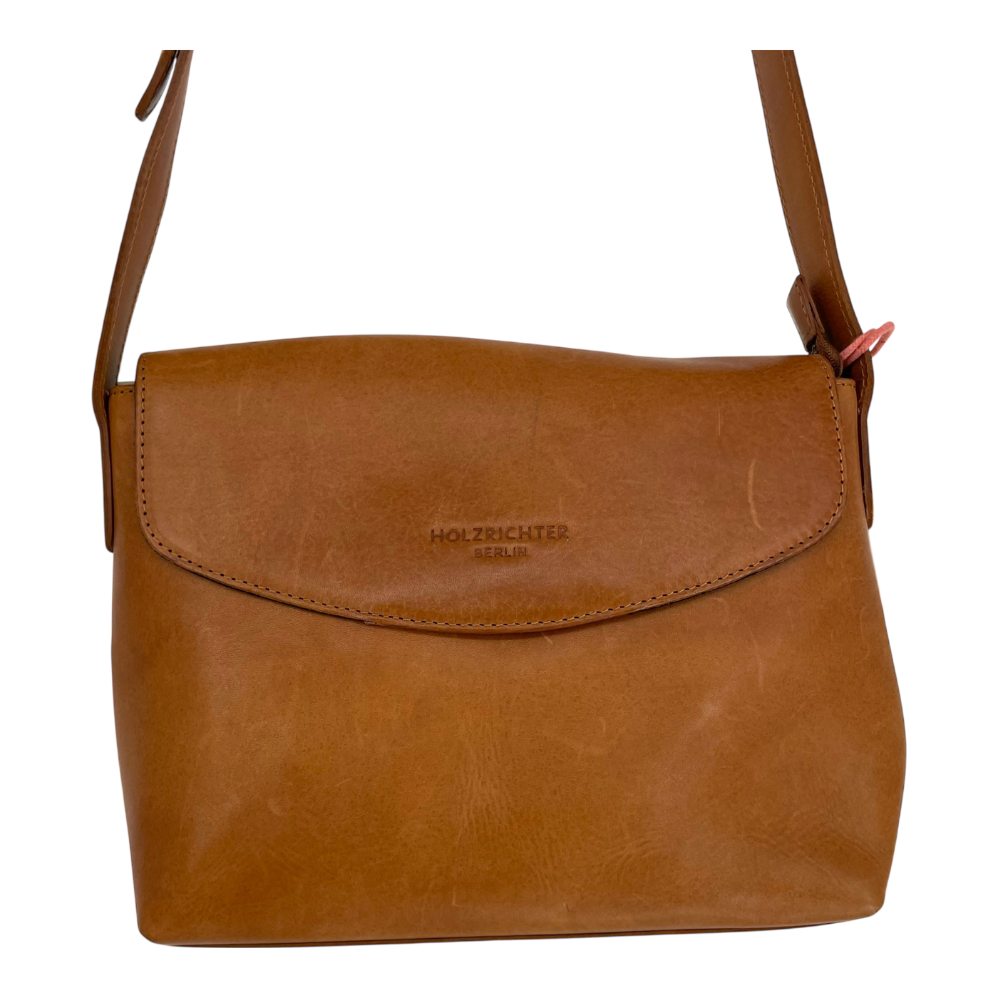 Holzrichter leather shoulder bag, caramel