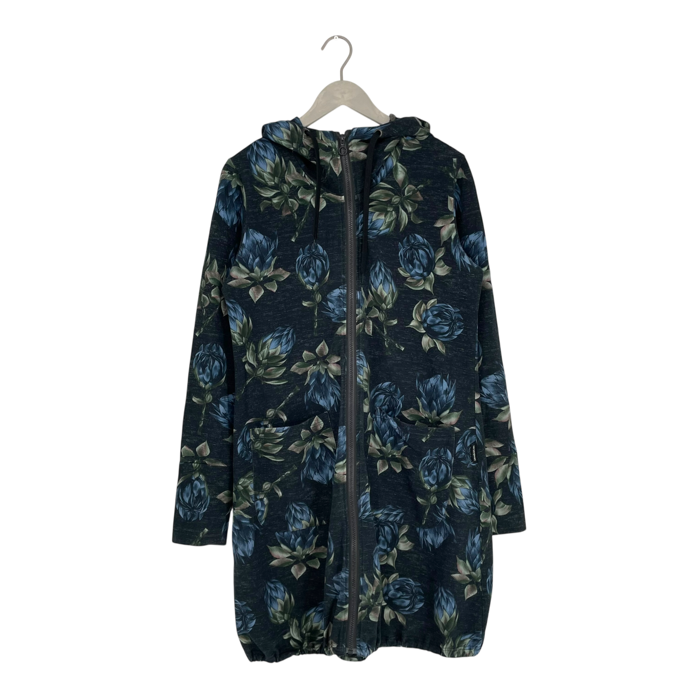 Versonpuoti hooded sweat dress, flowers | woman L