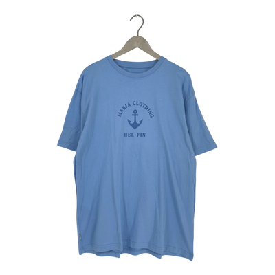 Makia logo t-shirt, light blue | unisex XL