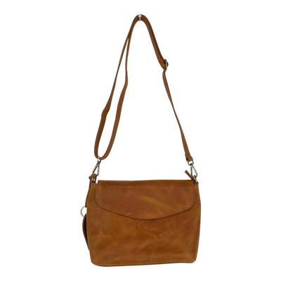 Holzrichter leather shoulder bag, caramel