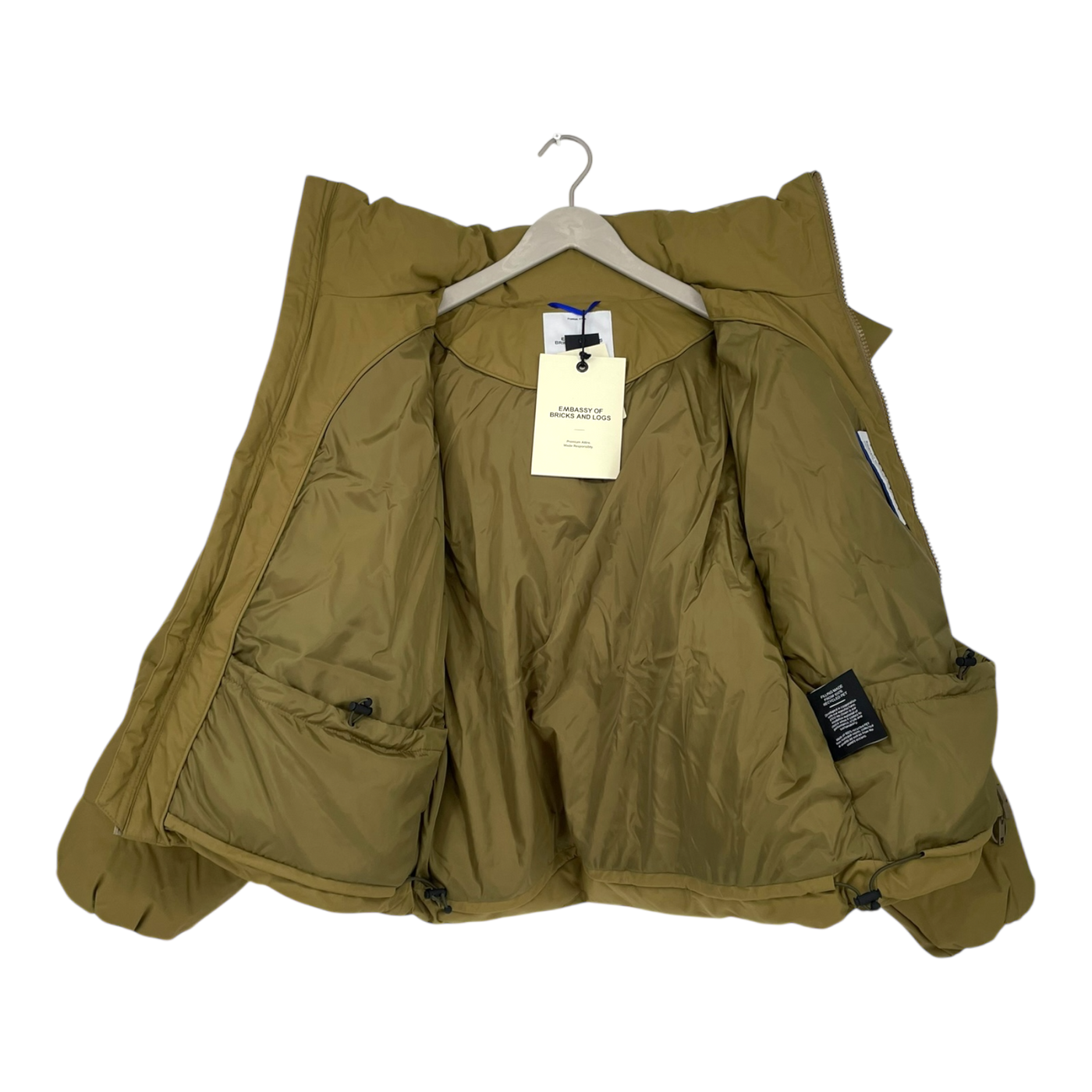 Embassy of Bricks and Logs ely puffer jacket, golden leaf | unisex S