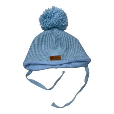 Metsola knit cotton beanie, baby blue | 0-6m