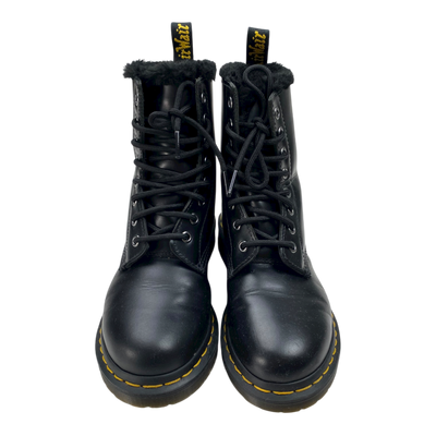 Dr. Martens faux fur boots, black | 37