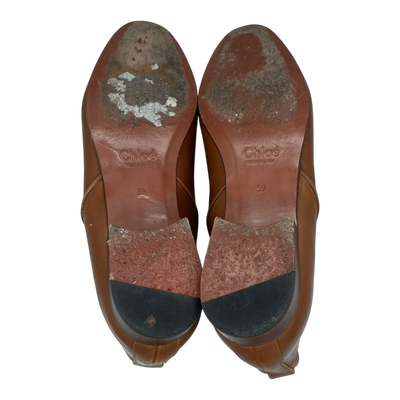 Chloé leather boots, caramel | 39