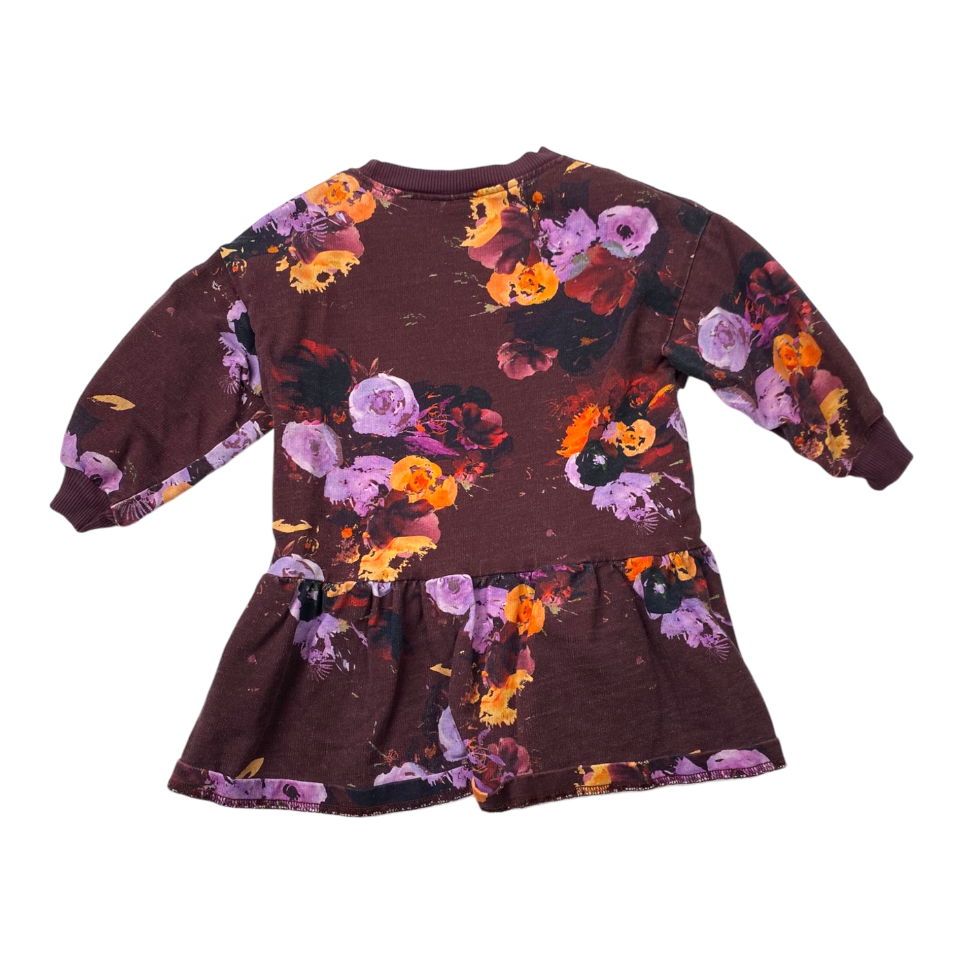 Kaiko sweat dress, flower | 86/92cm