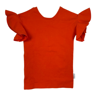 Gugguu frill t-shirt, red | 104cm