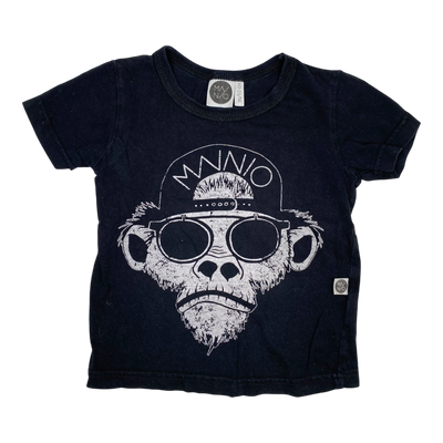 Mainio chimp t-shirt, black | 86/92cm