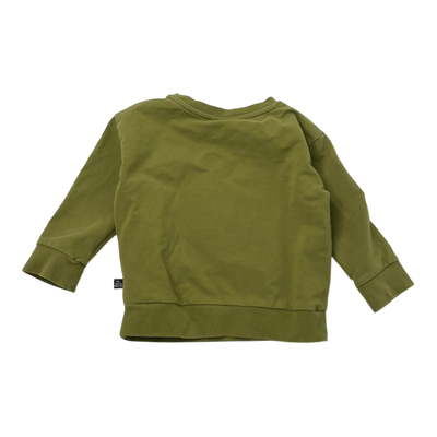 Papu sweatshirt, olive green | 86/92cm