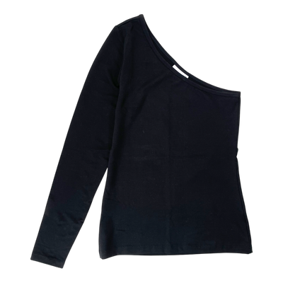 Toive one shoulder shirt, black | woman S