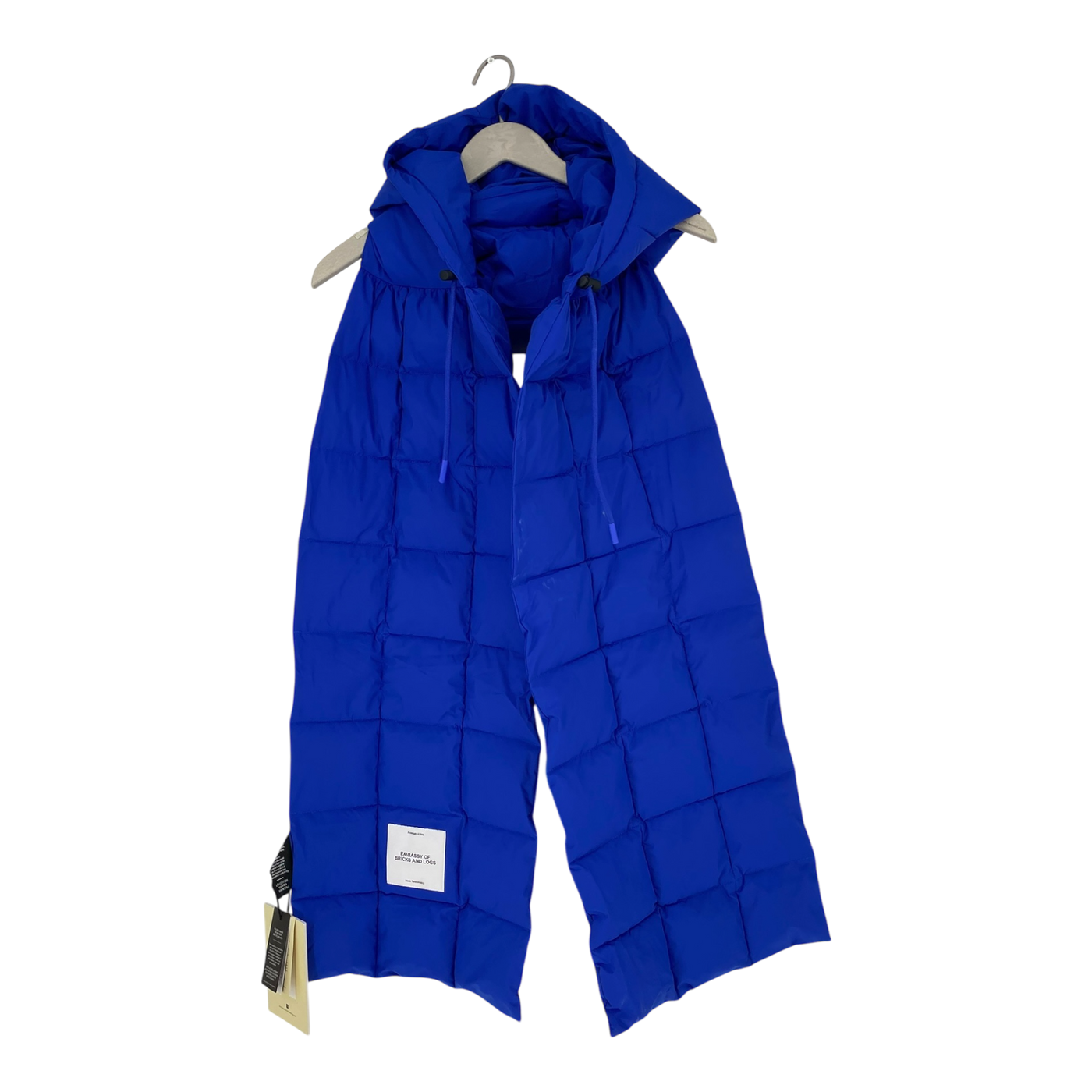 Embassy of Bricks and Logs dublin puffer scarf, blue | onesize