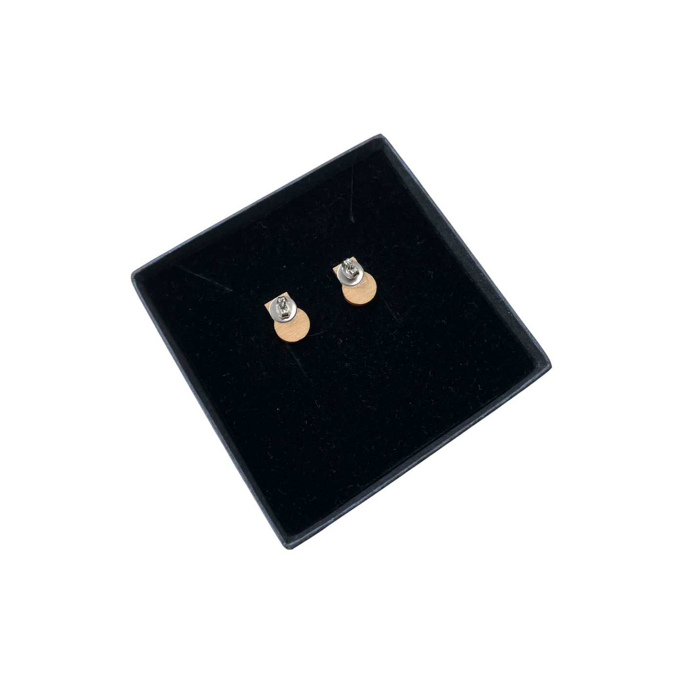 Yo Zen sweet earrings, blue/wooden